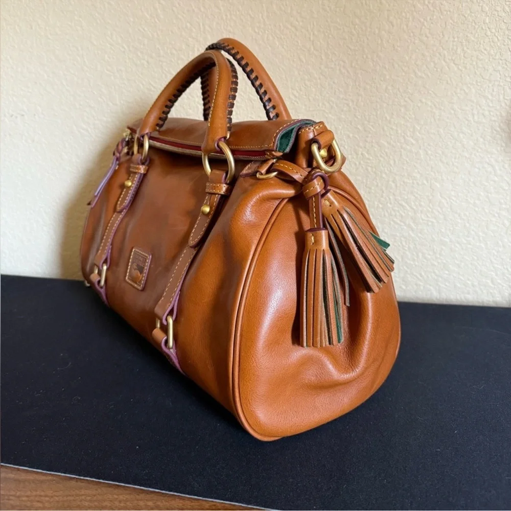Dooney & Bourke Rich Brown Leather Satchel - Picture 9 of 9